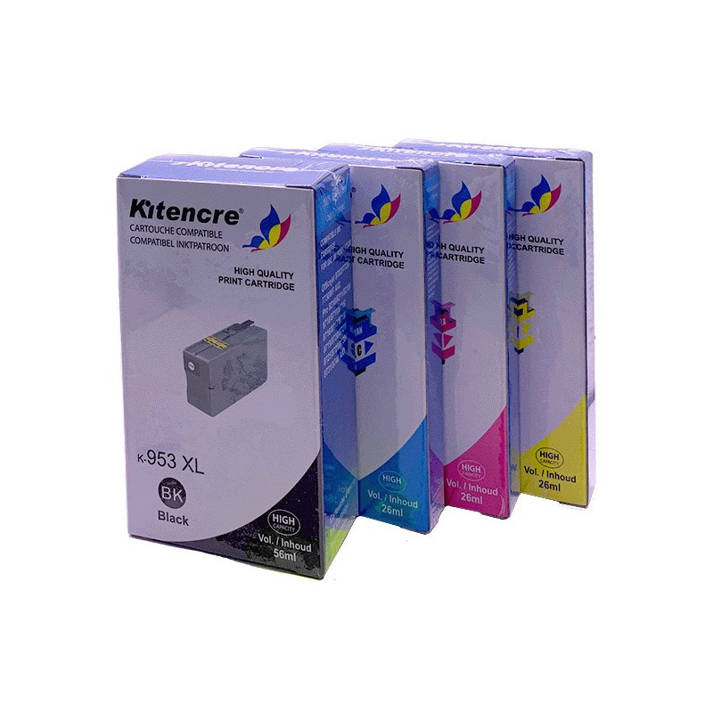 Lot 4 Cartouches N° 953 XL Noir+Cyan+Magenta+Jaune