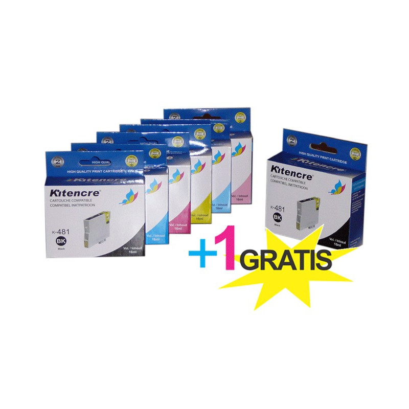 Lot 6 Cartouches + 1 GRATUITE - T0487