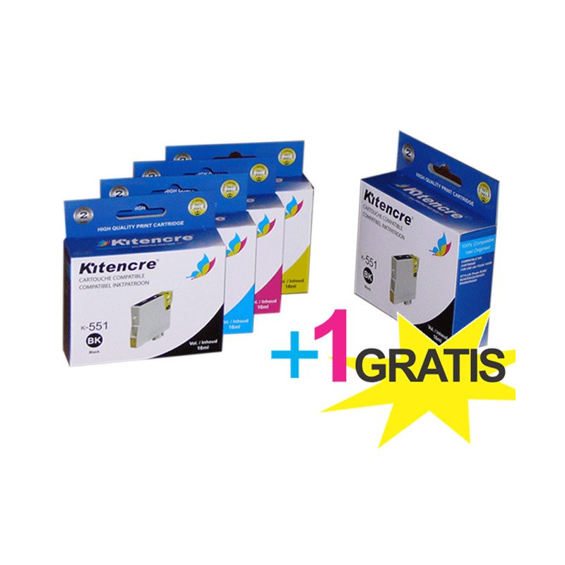 Lot 4 Cartouches +1 GRATUITE - T0556