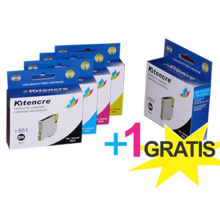 Lot 4 Cartouches +1 GRATUITE - T0556