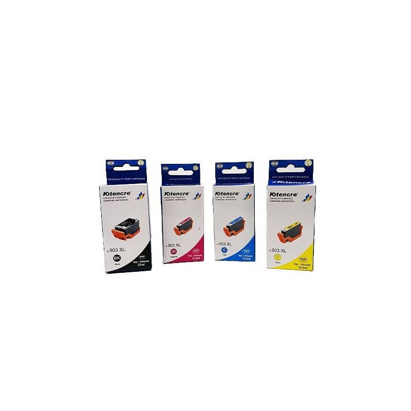 Lot 4 Cartouches N° 903 XL Noir+Cyan+Magenta+Jaune