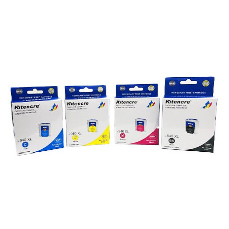 Lot 4 Cartouches N°940 XL K / C / M / Y