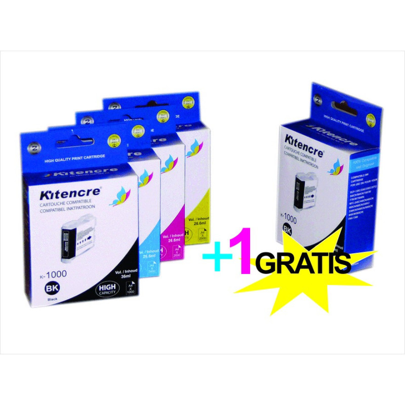 Cartouches LC-1000 HC - Pack 4+1 GRATIS