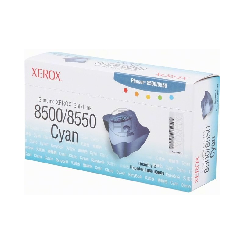 3 Colorstix Tektronix Phaser 8500 Bleu