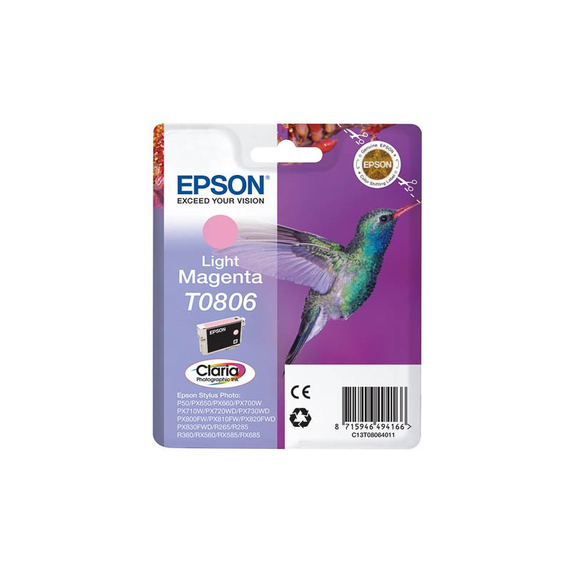 Cartouche d'encre Epson T0806 Light Magenta