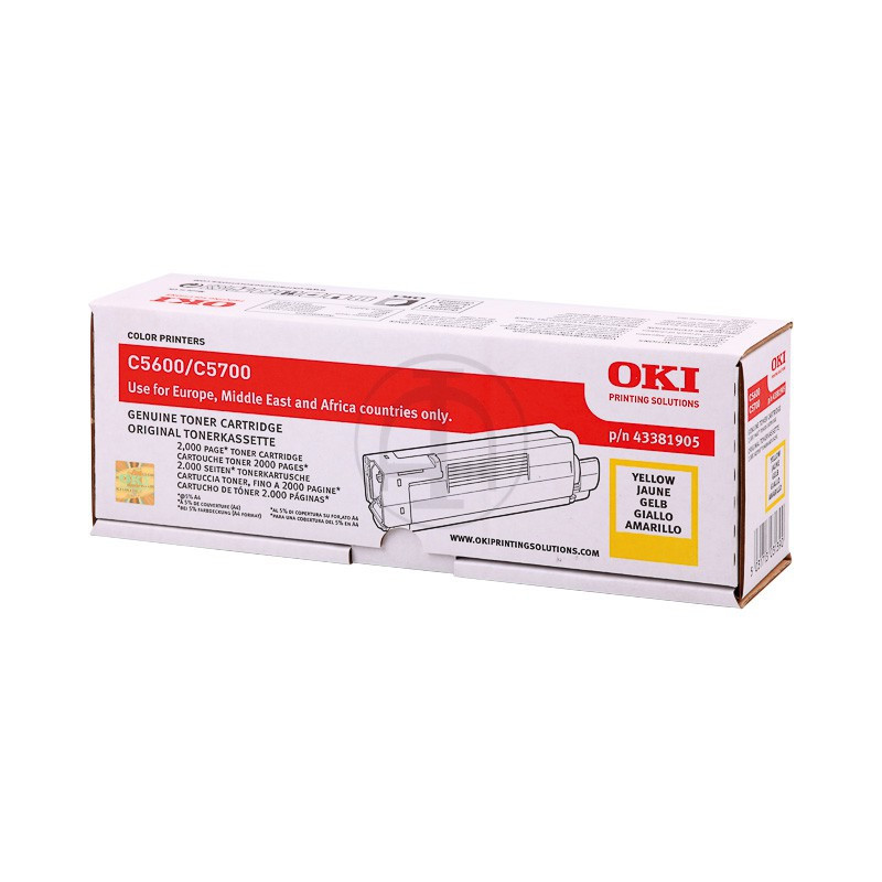 Toner OKI C5600/C5700 Jaune