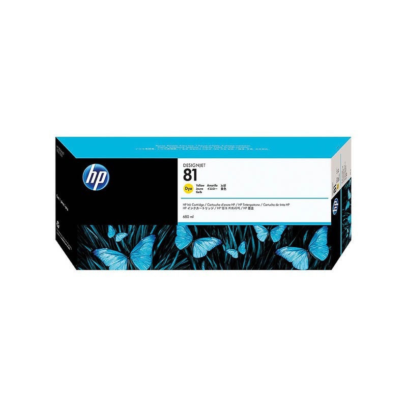 Cartouche d'encre HP N° 81 Jaune