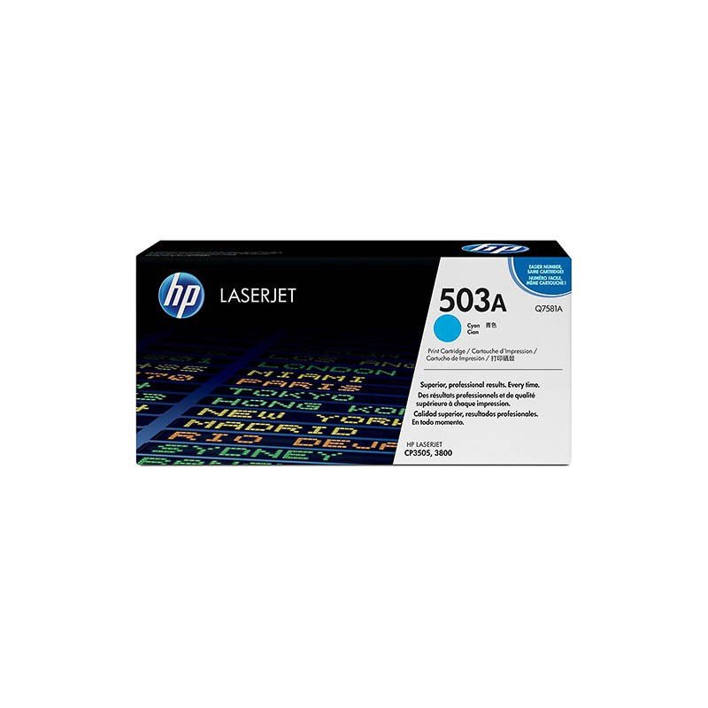 Toner HP Q7581A - 503A Cyan