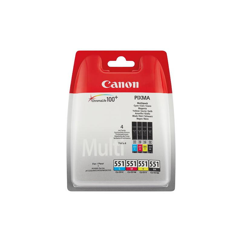 Canon CLI-551 - Pack de 4 couleurs