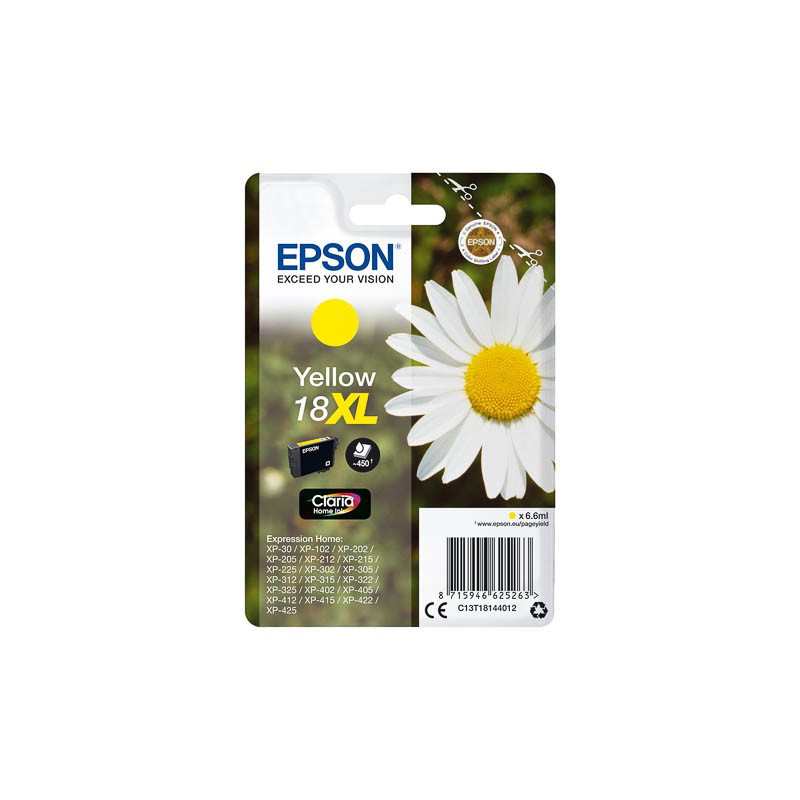 Cartouche d'encre Epson 18 XL Jaune