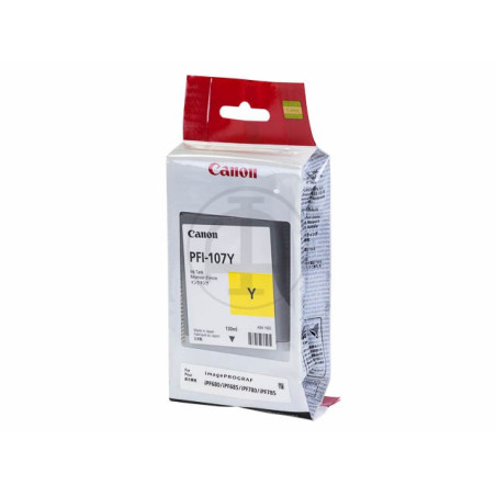 Cartouche d'encre Canon PFI-107Y Jaune