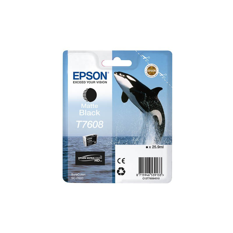 Cartouche d'encre Epson T7608 Matte Black