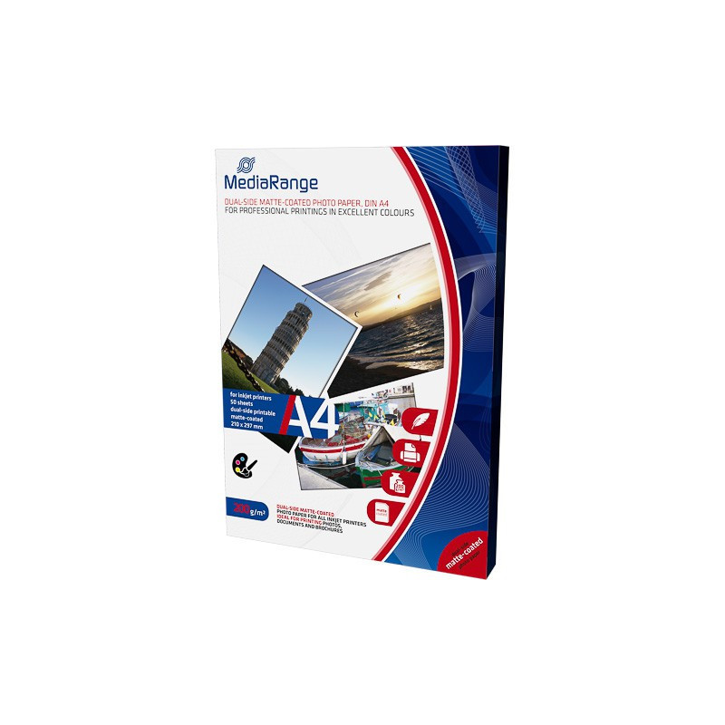 MEDIARANGE Papier Photo Matte A4 - 200g - 50 Feuilles