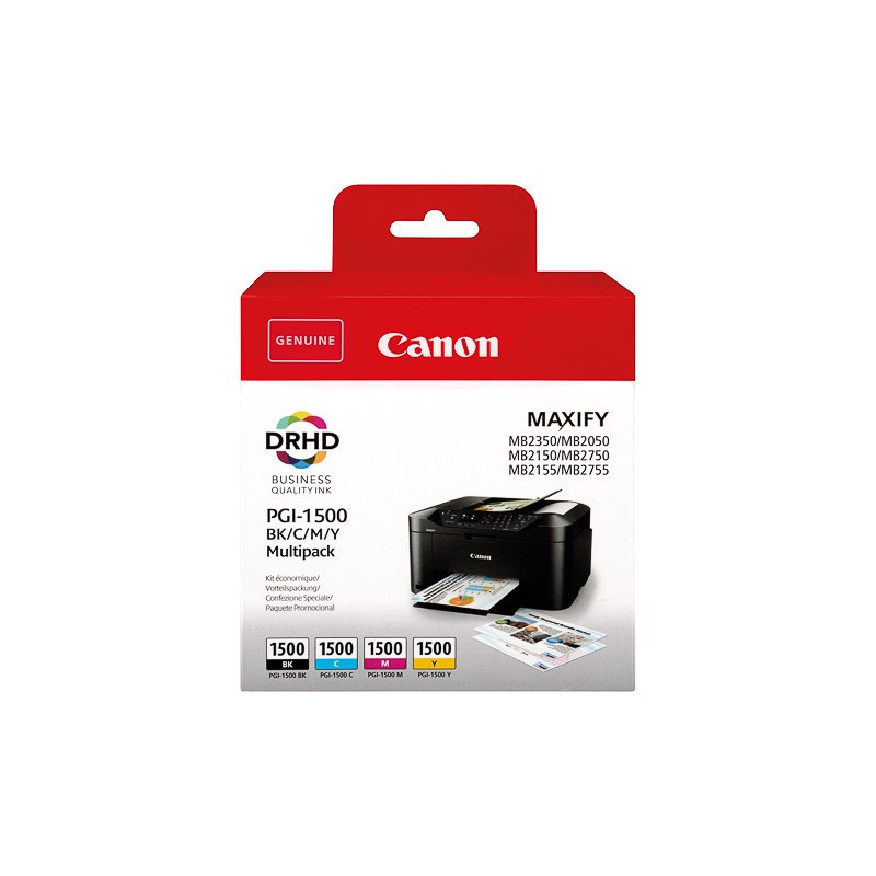 Canon PGI-1500 - Pack de 4 couleurs - BK/C/M/Y