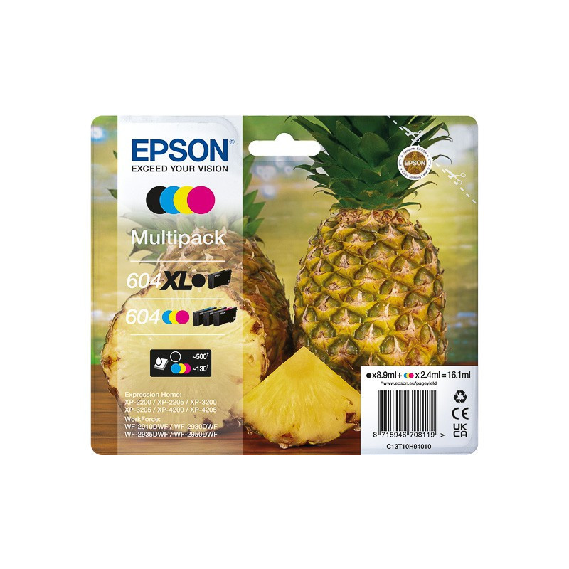 Cartouche Pack Epson 604 CMY/604XL BK