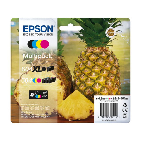 Cartouche Pack Epson 604 CMY/604XL BK
