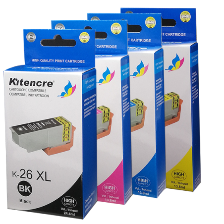 Pack 4 Cartouches - 26 XL
