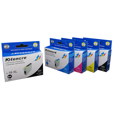 Lot 4 Cartouches +1 GRATUITE - 16 XL