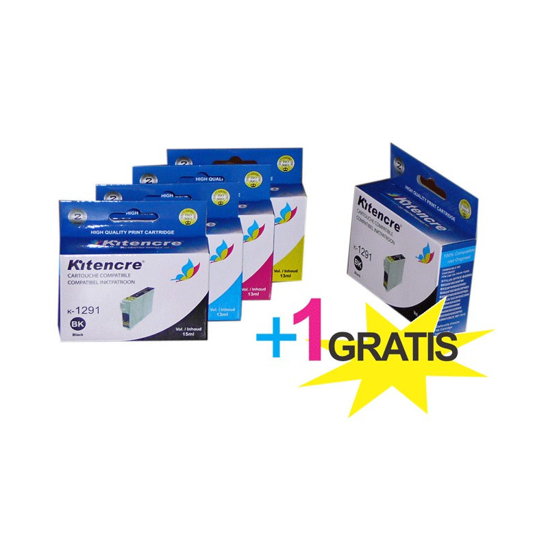 Lot 4 Cartouches + 1 GRATUITE - T1295