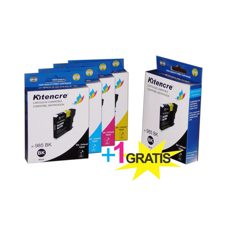 Cartouches LC-985 - Pack 4+1 GRATIS