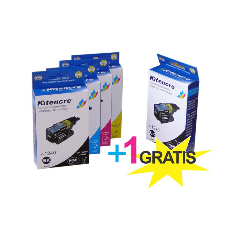 Cartouches d'encre LC-1240 - Pack 4+1 GRATIS