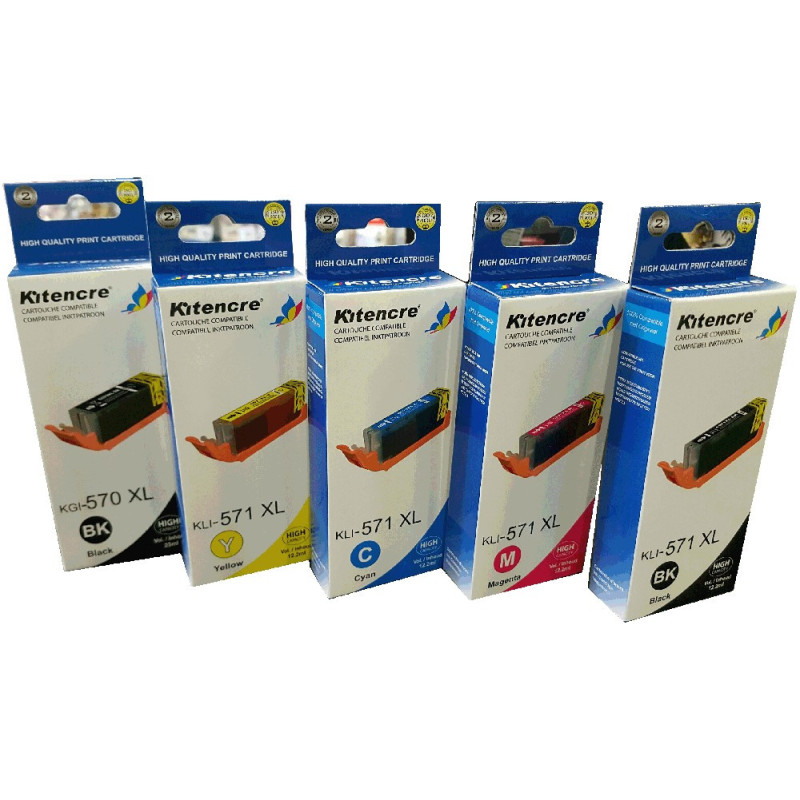 Lot Cartouches CLI571XL / PGI-570XL - 4+1 GRATIS
