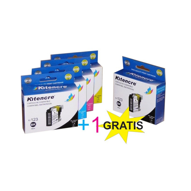 Cartouches LC-123 - Pack 4+1 GRATIS